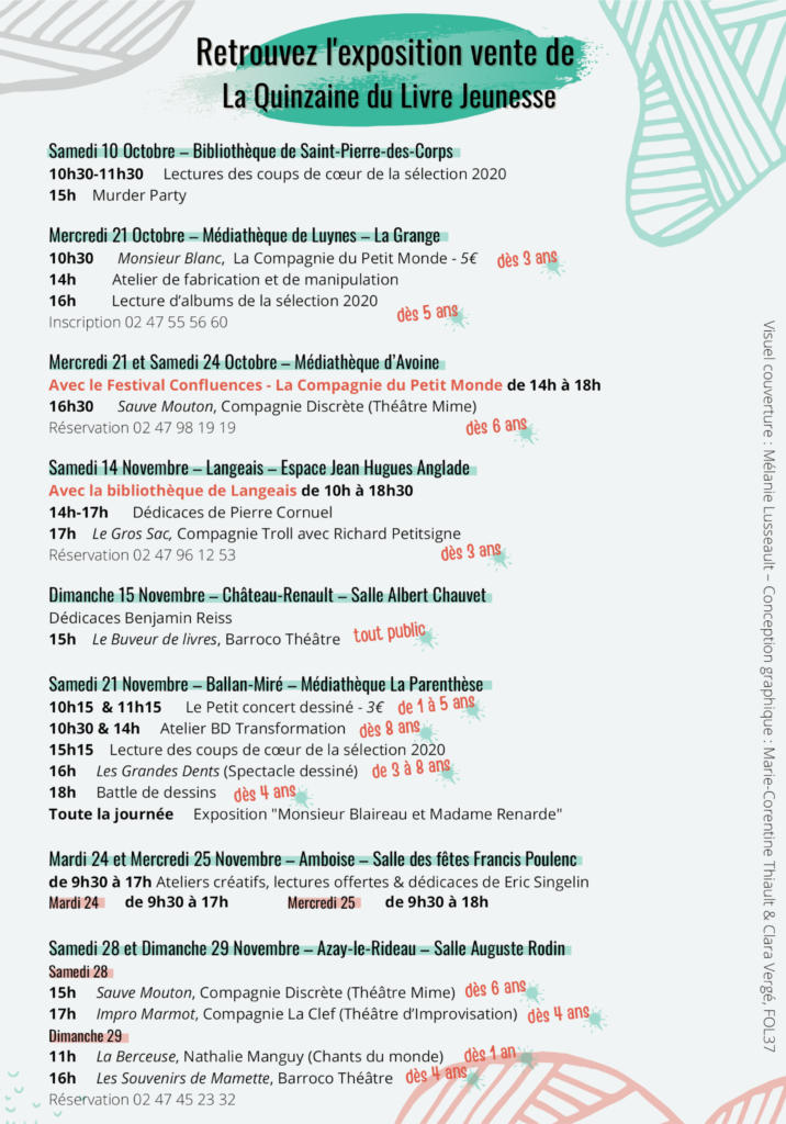 Programme De La Quinzaine Du Livre Jeunesse Quinzaine Du Livre Jeunesse